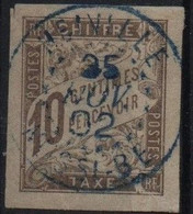 France Colonies Générales Maury T19 (Yvert T19) O Duval 10c TàD Bleu Nossi-Bé Du 25.11.02 - Used Stamps