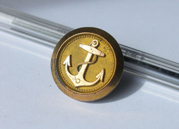 BOUTON UNIFORME - MILITAIRE MARINE OFFICIER ARMEE NAVAL - ANCRE MARITIME - 22mm         (2202.28) - Botones