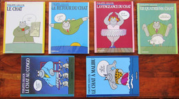 LE CHAT De GELUCK Lot Des Tomes 1 à 5 Et 7 En Editions Originales - Bücherpakete