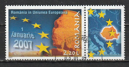 2007 - La Roumanie Dans L'Union Européenne Mi No 6157 - Usado