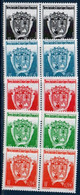 TAAF 2002  Armoiries Du Territoire : Nouvelle Série En €   N° 322-326    ** MNH En Paires - Unused Stamps