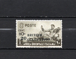 British Occupation Italy  Unissued 1941  Africa RARE MNH - Eastern Africa