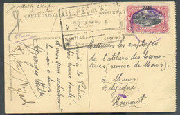30c. S/10c. MOLS Obl. Sc Violette COURRIER DE HAUTE MER ANVERSVILLE Sur C.V. (Cie Maritime Belge Du COngo S.A. ANVERS) V - Storia Postale