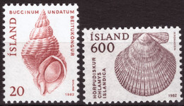 Iceland, 1982, Local Fauna, Shells, Complete Set, MNH** - Ungebraucht