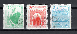 ALLEMAGNE ORIENTALE    N° 352 à 354      OBLITERES  COTE  2.00€     PORT BATEAUX - Oblitérés