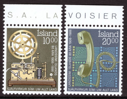 Iceland, 1986, 80 Years Of Telephone In Iceland, Telegraph, Remote Selection, Complete Set, MNH** - Ungebraucht