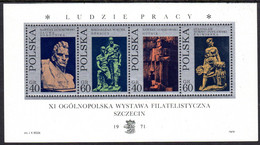 POLAND 1971 Szczecin Stamp Exhibition  Block  MNH / ** . Michel Block 46 - Unused Stamps