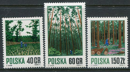 POLAND 1971 Forestry  MNH / **.  Michel 2067-69 - Unused Stamps