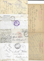 LOT OF 6 POSTCARDS WITH VARIOUS MILITARY POSTMARK ITALY. - Lotti E Collezioni