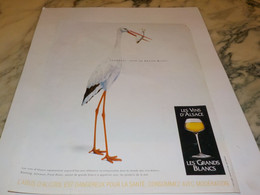 ANCIENNE PUBLICITE VENDREDI JOUR DE GRAND BLANC VIN D ALSACE 1998 - Alcools