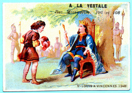 Chromo Calendrier 1er Semestre 1878. Maison A La Vestale. St. Louis à Vincennes. Imp. Laas - Klein Formaat: ...-1900