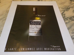 ANCIENNE PUBLICITE SCOTCH WHISKY WILLIAM LAWSON S 1998 - Alcools