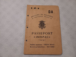 1939 Belgium Passport Passeport Issued In Liege For Travel Over Angola Portugese Africa To Belgian Congo - Documenti Storici