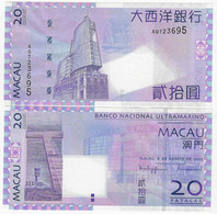 Banknote Macau 20 Patacas 2005 Pick-81 Unc (US$20) - Macao