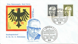 Germany - Mi-Nr 635 + 644 FDC (g1011)- - 1961-1970