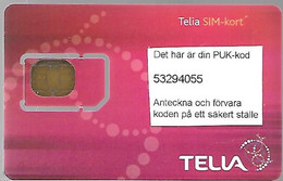 CARTE-PUCE-Gemplus-GSM-SUEDE-TELIA -Garantie PUCE Attachée-LUXE Comme Neuve-RARE - Mobicartes: Móviles/SIM)