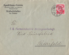 DR Brief EF Minr.480 Dessau 14.6.33 Perfin SVW Speditions-Verein Wallwitzhafen Bei Dessau - Lettres & Documents