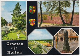 Groeten Uit Holten (OV.)  - (Nederland / Holland) - Nr. HON 3 - Dorp, Heide, Dorpspomp, Snelweg - Holten
