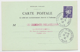 FRANCE PETAIN 60C CARTE FRANCE EUROPEENNE 16.5.1942 PARIS - 1941-42 Pétain