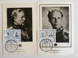 1980..BELGIUM..LOT OF 2 MAXIMUM CARDS WITH  STAMPS..THE 150th ANNIVERSARY OF BELGIUM INDEPENDENCE - 1971-1980