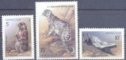 1987. USSR/Russia, Red Book, Mammals, 3v,  Mint/** - Ongebruikt