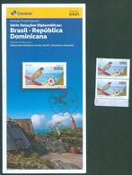BRAZIL 2021  -  BIRD  PALMCHAT  (Dulus Dominicus ) - PAIR MNH  WITH FREE EDICT - Unused Stamps