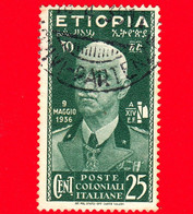 ITALIA - Usato - 1936 - Colonie - Etiopia - Effigie Di Vittorio Emanuele III - 25 C. - Etiopia