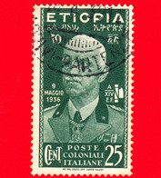 ITALIA - Usato - 1936 - Colonie - Etiopia - Effigie Di Vittorio Emanuele III - 25 C. - Aethiopien