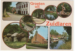 Zuidlaren - Hunebed, Brink, Kerk, Berend Botje, Molen, Boten - (Nederland / Holland) - ZUN 2 - Zuidlaren