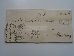 ZA378.4 Ratibor Racibórz Silesia Poland  Polska EX OFFO-Letter -1856 To Wieselburg -Moson -Ungarn-SYBURG Pressburg - ...-1860 Vorphilatelie