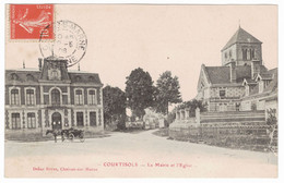 51 - COURTISOLS - La Mairie Et L'Eglise - 1908 - Courtisols