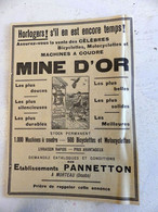 RARE PUB SUR PAPIER - 1907 - MACHINES A COUDRE MINE D'OR - HORLOGERIE - ETABLISSEMENTS PANNETTON - MORTEAU - VINTAGE - Andere