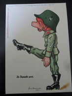 Postkarte Anti-NS Niederlande 1945 Broekman Soldaten Wehrmacht Humor - War 1939-45