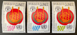 Guinée Guinea 1992 Mi. 1387 - 1389A Conférence Nutrition FAO WHO OMS Food Map Karte - Guinea (1958-...)