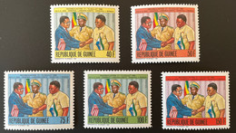 Guinée Guinea 1987 Mi. 1161 - 1165 I (Picture) Réconciliation 1986 Doe Conte Momoh Flags Drapeaux Sierre Leone Liberia - Timbres