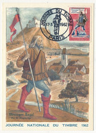 FRANCE => Carte Fédérale "Journée Du Timbre" 1962 - Messager Royal - PARIS - 17/3/1962 - Stamp's Day