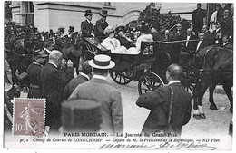 Paris Courses Longchamp Arrivée Président De La République 1910 état Superbe - Ohne Zuordnung