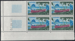 MARTINIQUE - N°1644 - BLOC DE 4 TIMBRES - COIN DATE - 21-10-1970 - COTE 2€50. - 1970-1979