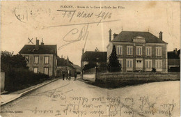 CPA AK FLOGNY - Route De La Gare Et École Des Filles (357834) - Flogny La Chapelle