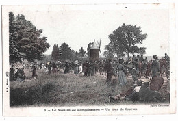 Paris Moulin Longchamp Jour De Course Foule 1906 état TB - Unclassified