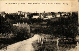 CPA VERNEUIL - Chemin Du Moulin-a-Vent Et Vue Sur Le Hameau (358783) - Verneuil Sur Seine