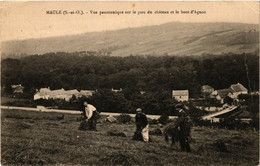 CPA AK MAULE - Vue Panoramique Sur Le Parc Du Chateau Et Le (359105) - Maule