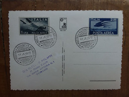 REPUBBLICA - Marcofilia - 1° Mostra Filatelica Stresa 1947 - Cartolina Ufficiale + Spese Postali - F.D.C.