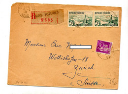 Lettre  Recommandée Sars Poteries Sur Meuse  Paix - Manual Postmarks