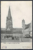 Loo - De Kerk En Het Stadhuis/L'Eglise Et Hôtel De Ville/The Church And Town Hall - Afst./obli. 1905 Furnes > Antwerpen. - Lo-Reninge