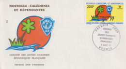 Enveloppe   FDC   1er   Jour   NOUVELLE   CALEDONIE   Congrés  Des  Jeunes  Chambres  Ecoomiques   Françaises   1977 - FDC