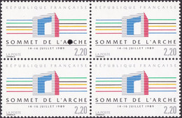 2600, Bloc De 4, Tache Noir, Neuf - Variedades: 1980-89 Nuevos
