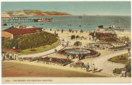 The Rockery And Fountain, Paignton, 1956 Postcard - Paignton