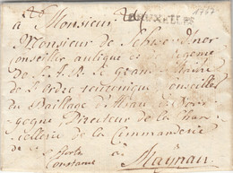 Brüssel / Bruxelles, 1767, Brief Nach Maynau - 1714-1794 (Paises Bajos Austriacos)