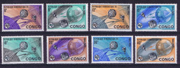 Congo Democratic Republic Space 1965 I.T.U. Centenary, Satellites Early Bird, Telstar And Relay - Other & Unclassified